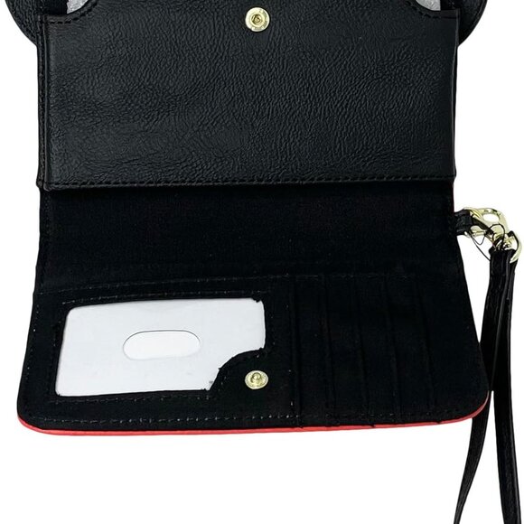Disney Mickey Mouse Zip Around Wallet Faux Leather Women Tech Organizer - Picture 3 of 3